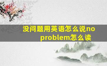 没问题用英语怎么说no problem怎么读